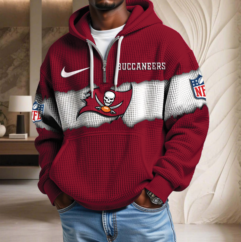 NFL x TB Crack Waffle Half Zip Hoodie HLP HLPHUONG