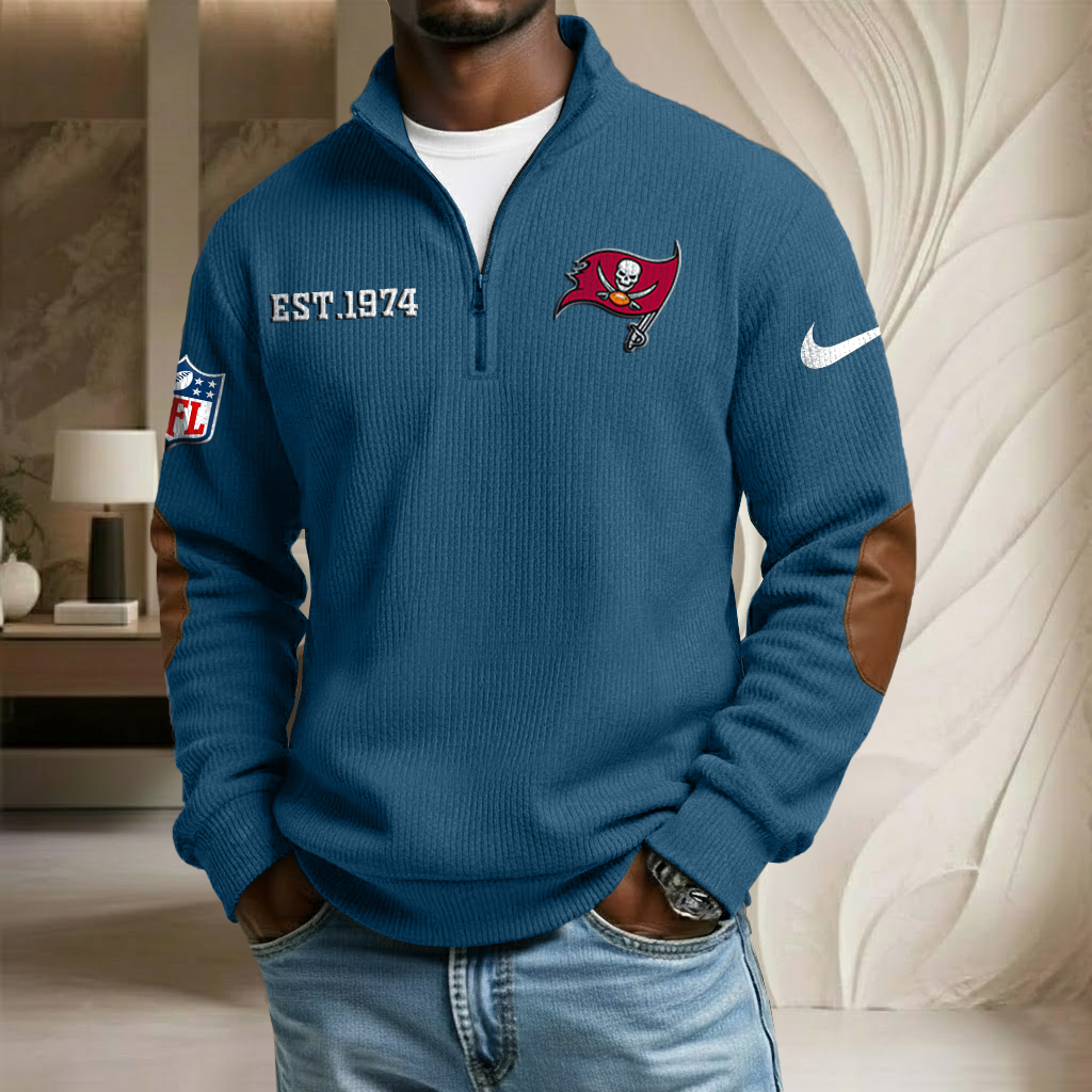 NFL x TB EST Year Stand Collar Half-zip Sweatshirt HLP HLPHUONG