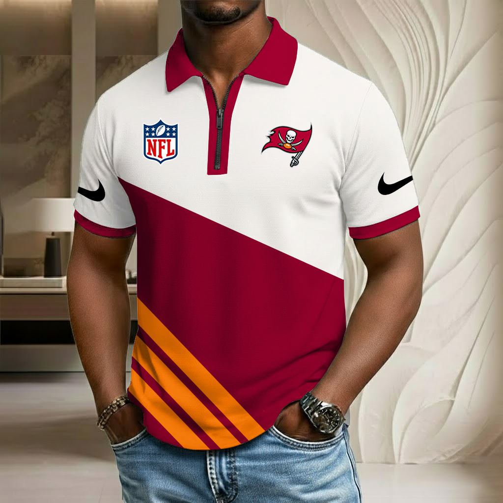 NFL x TB Sport Zip Polo Golf Shirt HLP HLPHUONG