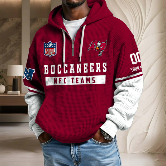 NFL x TB Team Custom Waffle Half Zip Hoodie HLP HLPHUONG