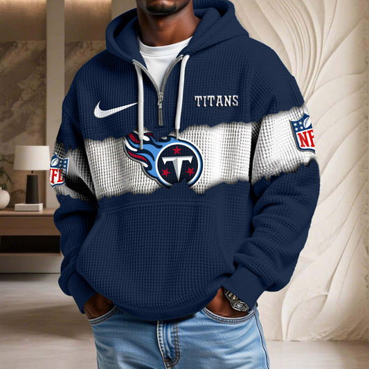 NFL x TEN Crack Waffle Half Zip Hoodie HLP HLPHUONG