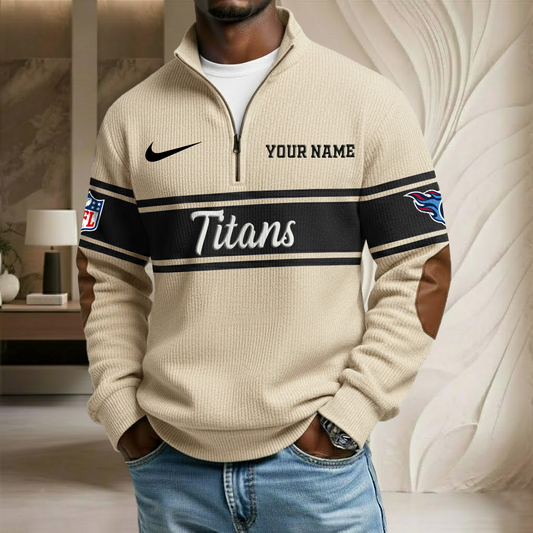 NFL x TEN Custom Name Stand Collar Half-zip Sweatshirt HLP HLPHUONG