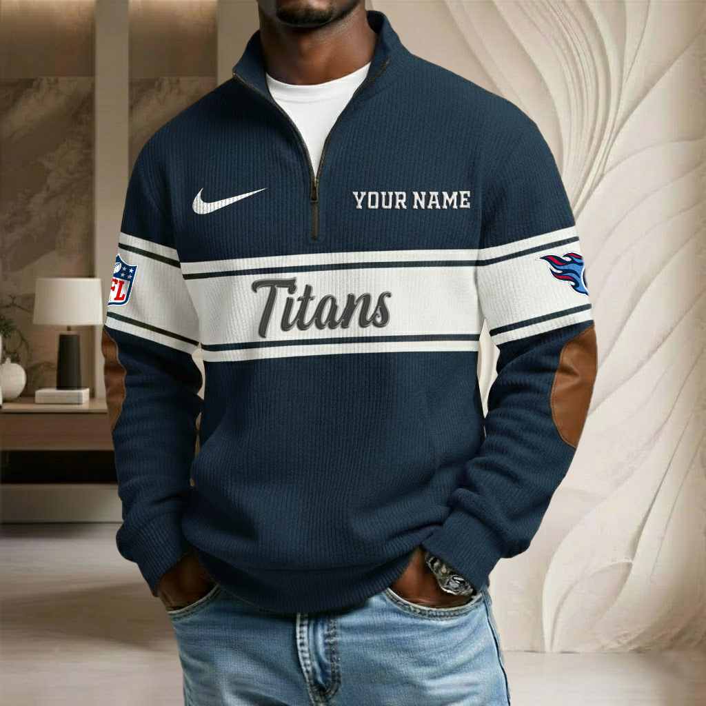 NFL x TEN Custom Name Stand Collar Half-zip Sweatshirt HLP HLPHUONG