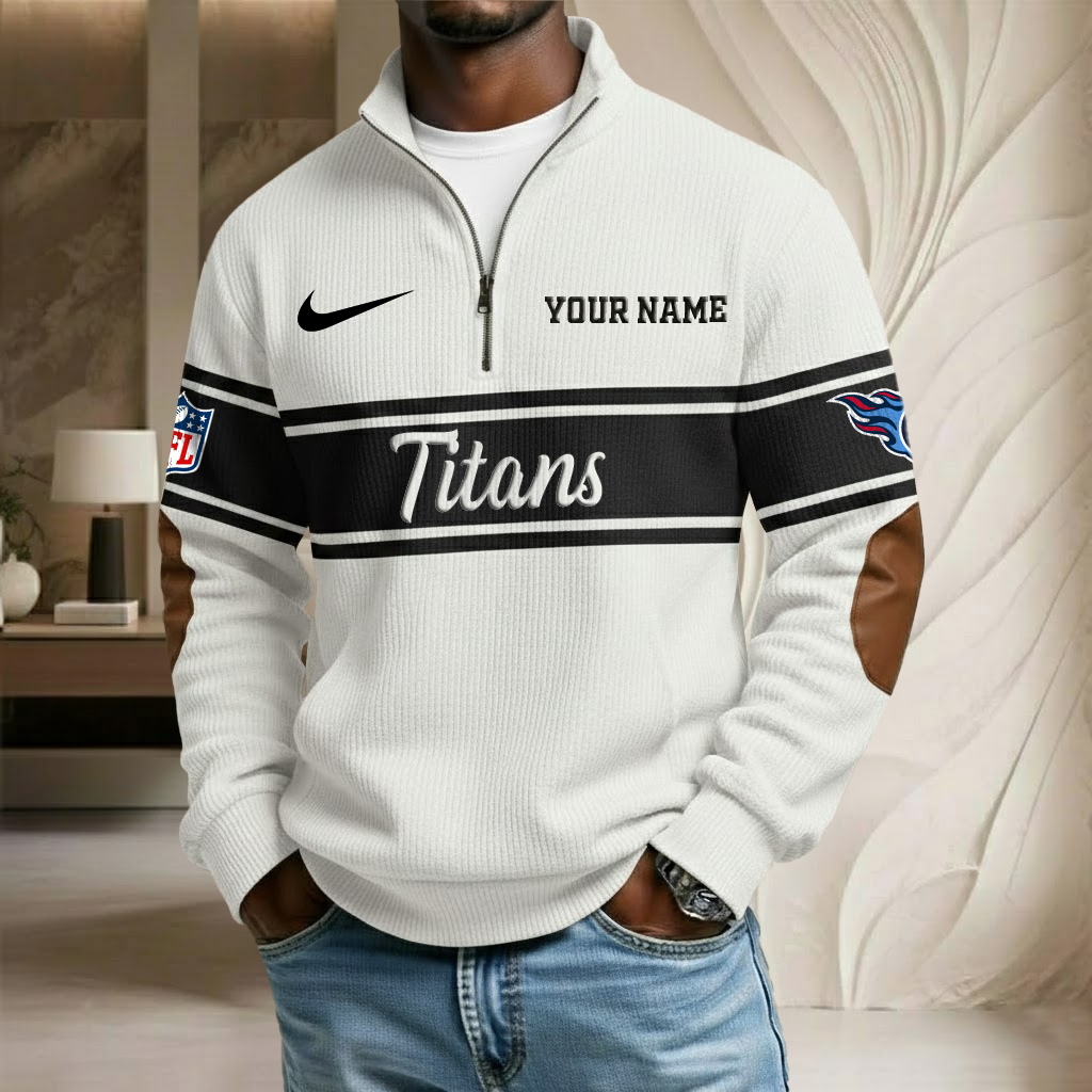 NFL x TEN Custom Name Stand Collar Half-zip Sweatshirt HLP HLPHUONG