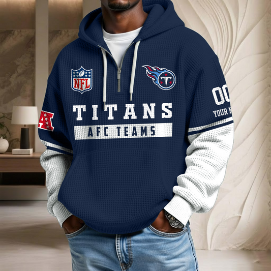 NFL x TEN Team Custom Waffle Half Zip Hoodie HLP HLPHUONG