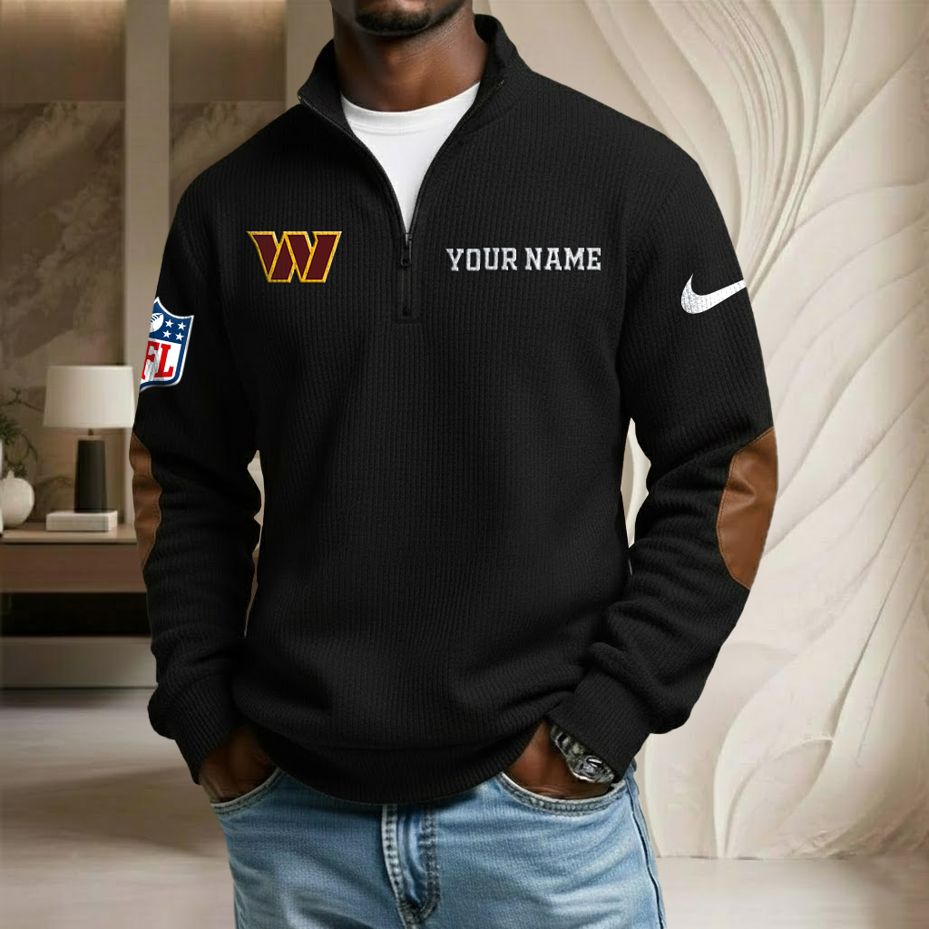 NFL x WAS Custom Name Stand Collar Half-zip Sweatshirt HLP HLPHUONG