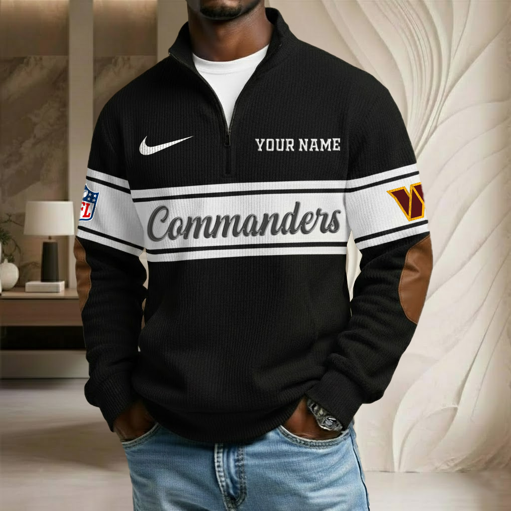 NFL x WAS Custom Name Stand Collar Half-zip Sweatshirt HLP HLPHUONG
