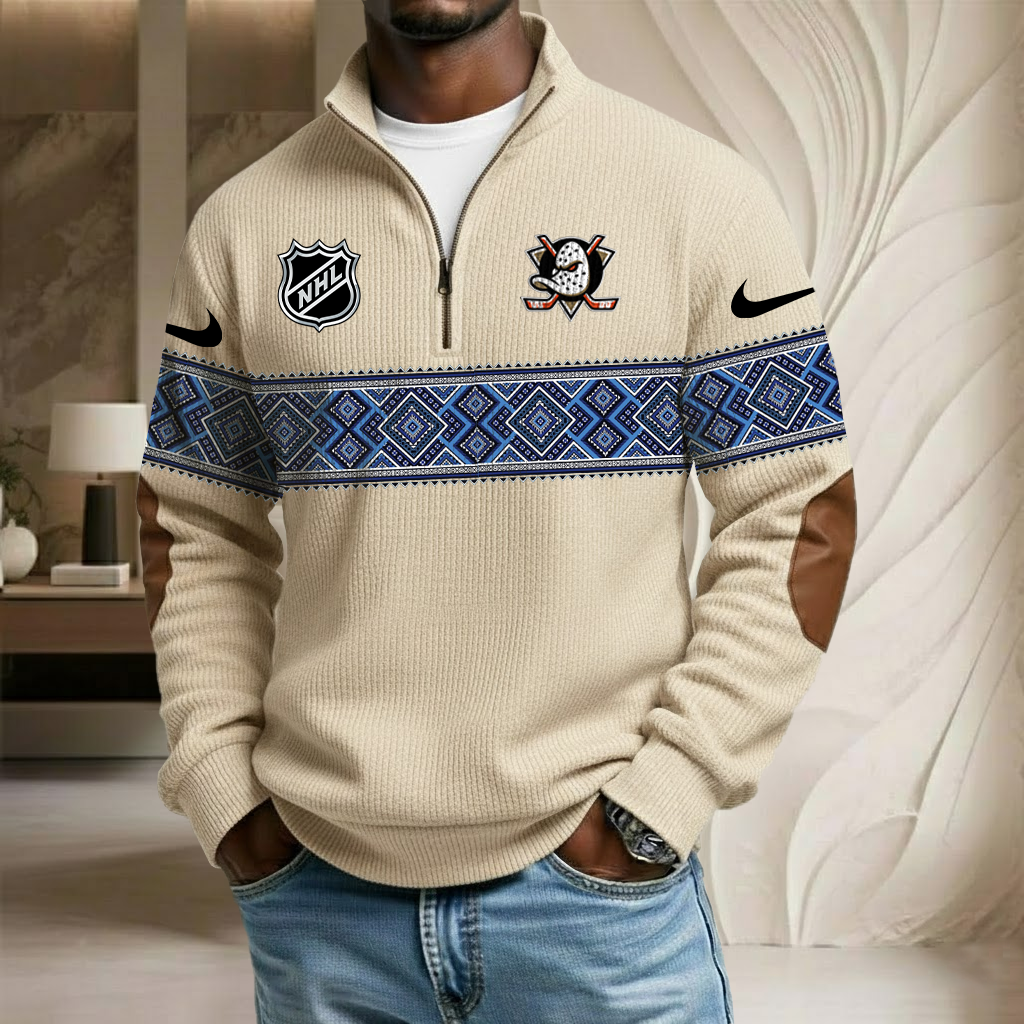 NHL x AD Stand Collar Half-zip Sweatshirt HLP HLPHUONG