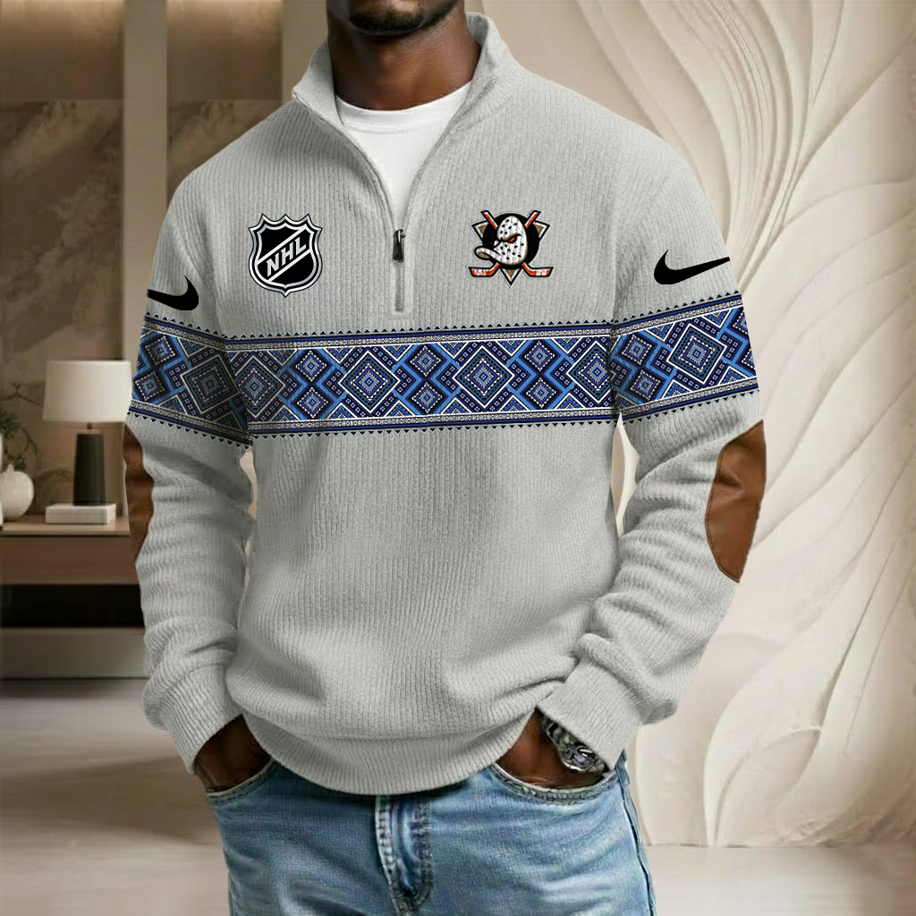 NHL x AD Stand Collar Half-zip Sweatshirt HLP HLPHUONG