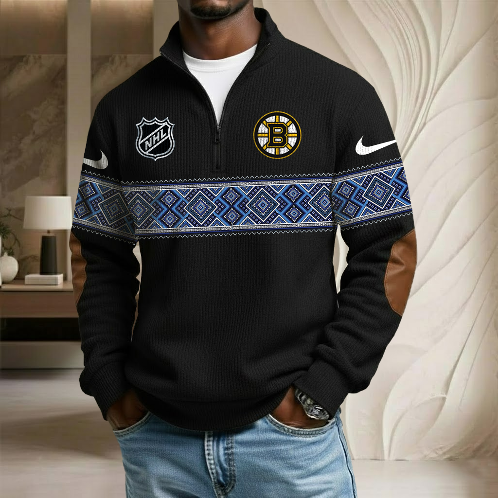 NHL x BB Stand Collar Half-zip Sweatshirt HLP HLPHUONG