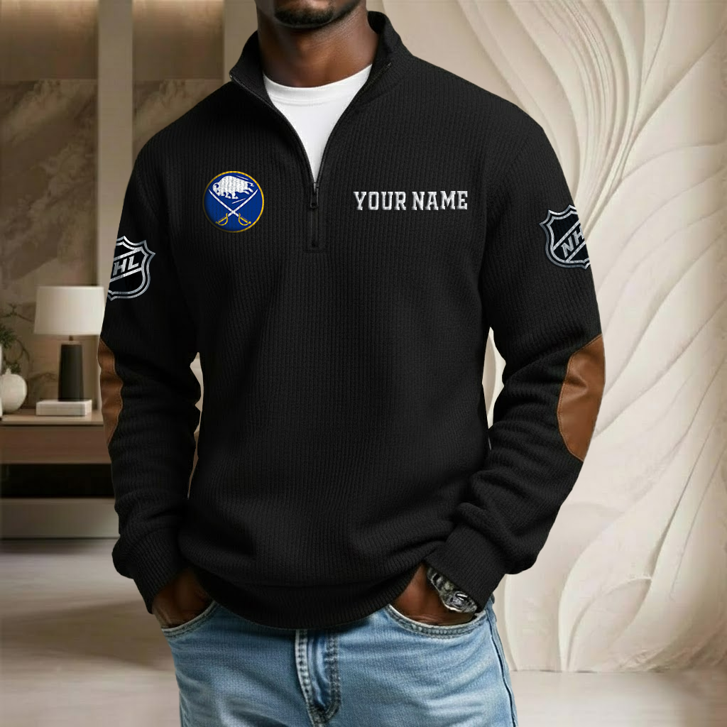 NHL x BS Custom Name Stand Collar Half-zip Sweatshirt HLP HLPHUONG