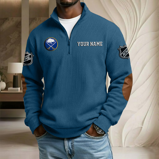NHL x BS Custom Name Stand Collar Half-zip Sweatshirt HLP HLPHUONG