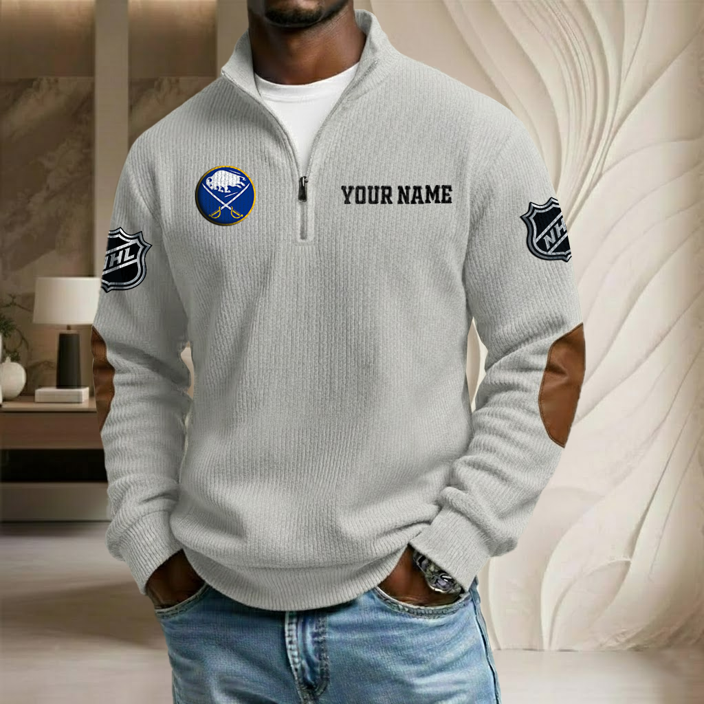 NHL x BS Custom Name Stand Collar Half-zip Sweatshirt HLP HLPHUONG