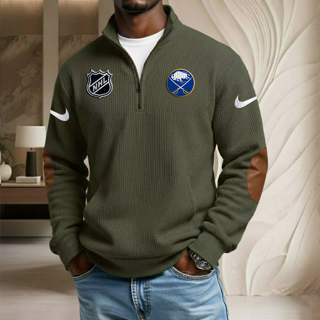NHL x BUF Sport Team Stand Collar Half-zip Sweatshirt HLP HLPHUONG