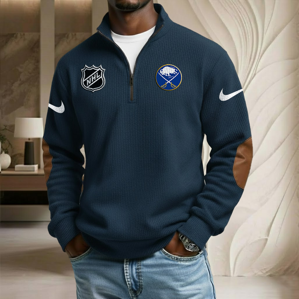 NHL x BUF Sport Team Stand Collar Half-zip Sweatshirt HLP HLPHUONG