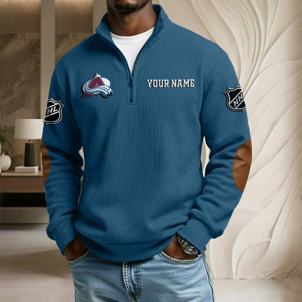 NHL x CA Custom Name Stand Collar Half-zip Sweatshirt HLP HLPHUONG