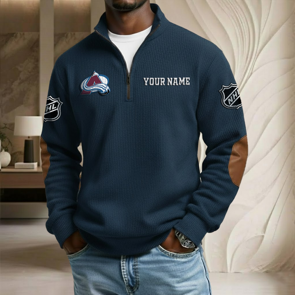 NHL x CA Custom Name Stand Collar Half-zip Sweatshirt HLP HLPHUONG
