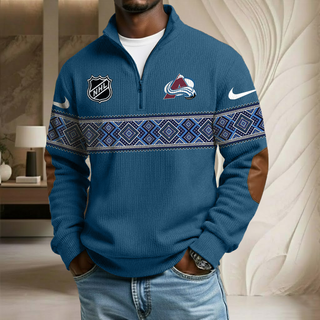 NHL x CA Stand Collar Half-zip Sweatshirt HLP HLPHUONG