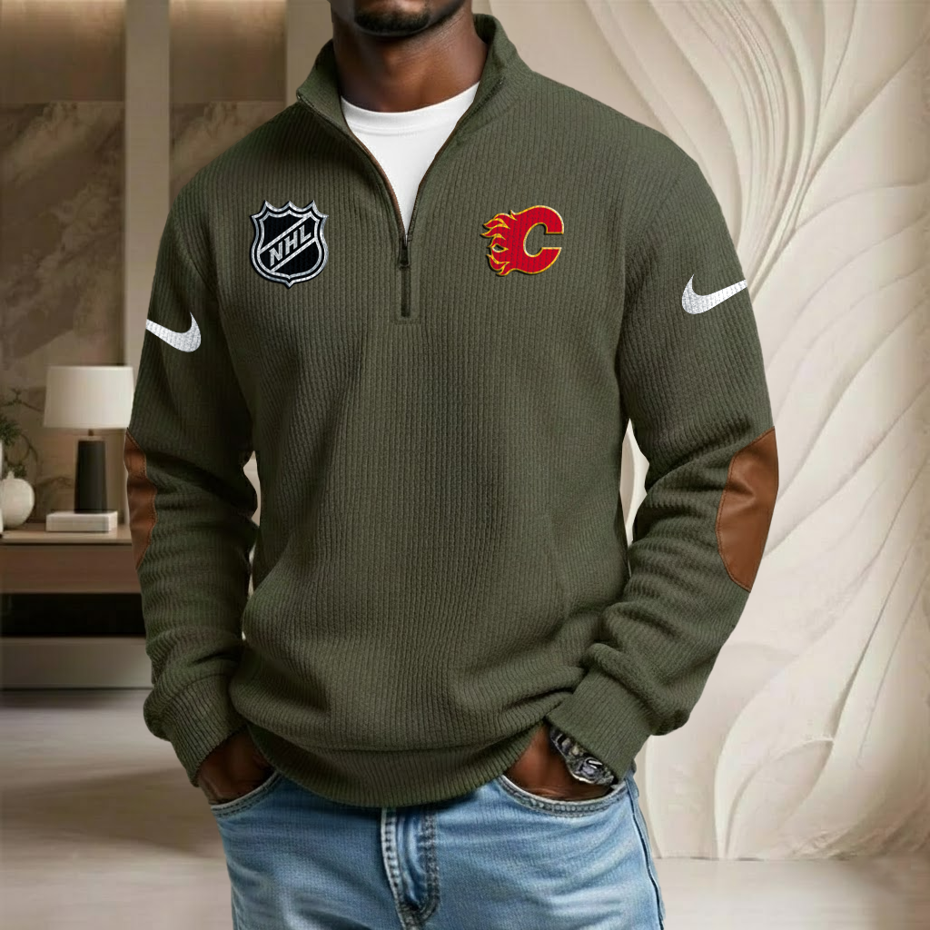 NHL x CAL Sport Team Stand Collar Half-zip Sweatshirt HLP HLPHUONG