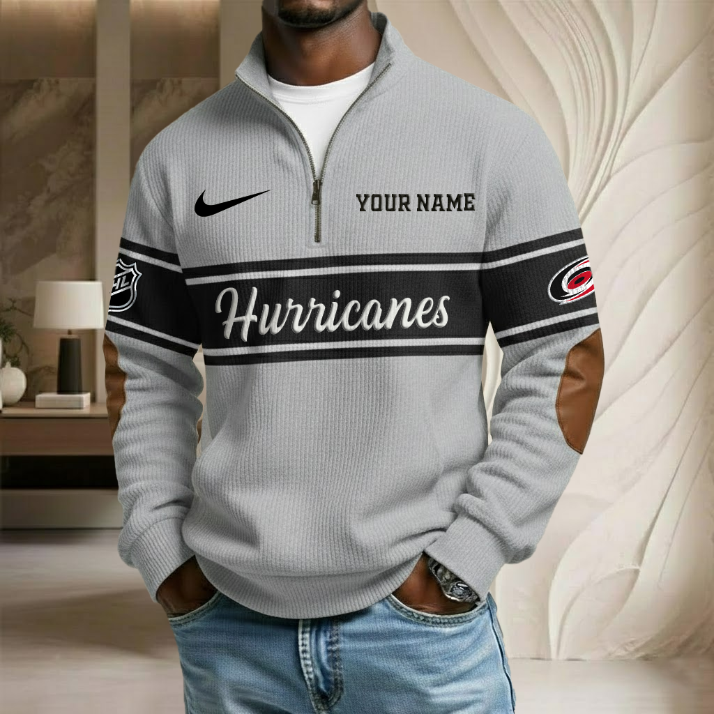 NHL x CAR Custom Name Stand Collar Half-zip Sweatshirt HLP HLPHUONG