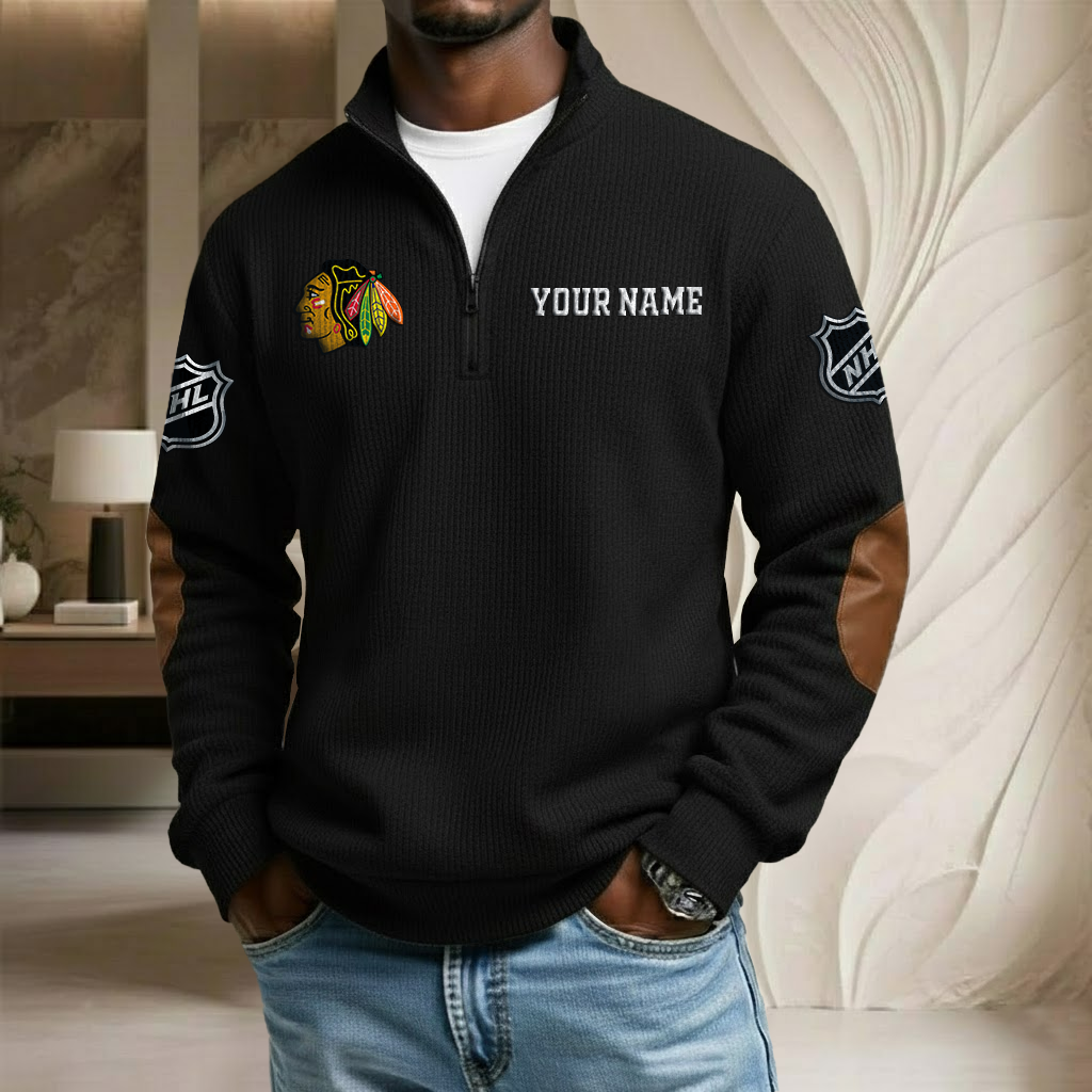 NHL x CB Custom Name Stand Collar Half-zip Sweatshirt HLP HLPHUONG