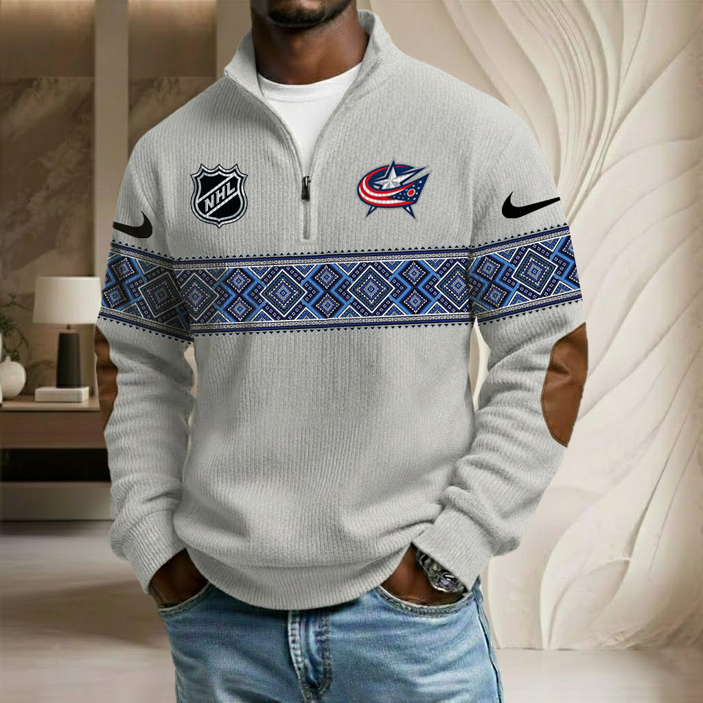 NHL x CBJ Stand Collar Half-zip Sweatshirt HLP HLPHUONG
