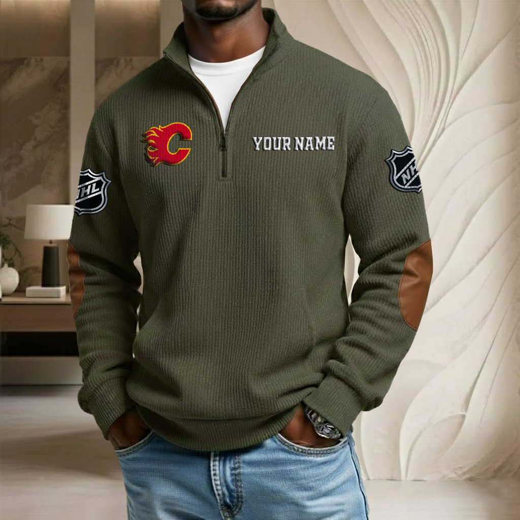 NHL x CF Custom Name Stand Collar Half-zip Sweatshirt HLP HLPHUONG