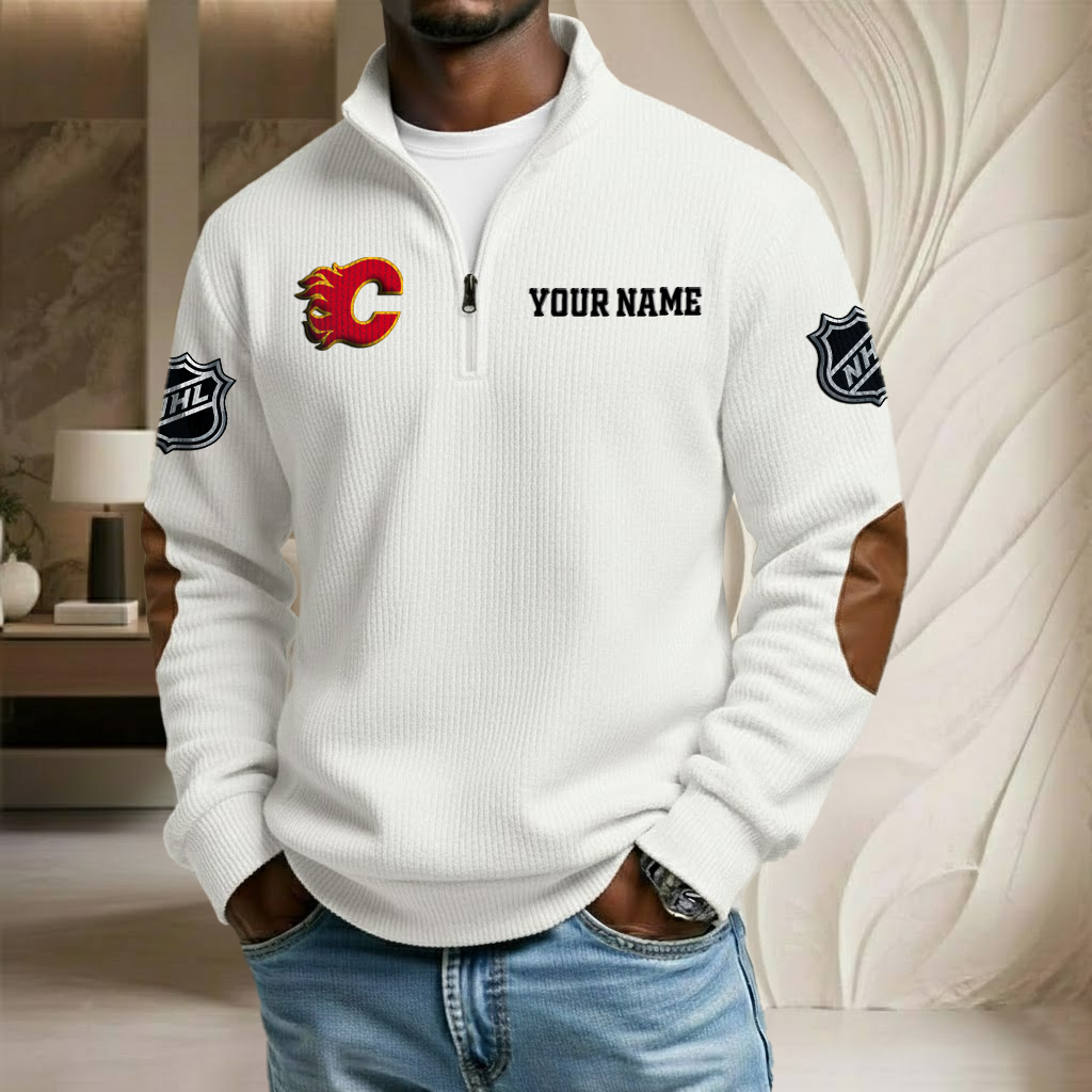 NHL x CF Custom Name Stand Collar Half-zip Sweatshirt HLP HLPHUONG