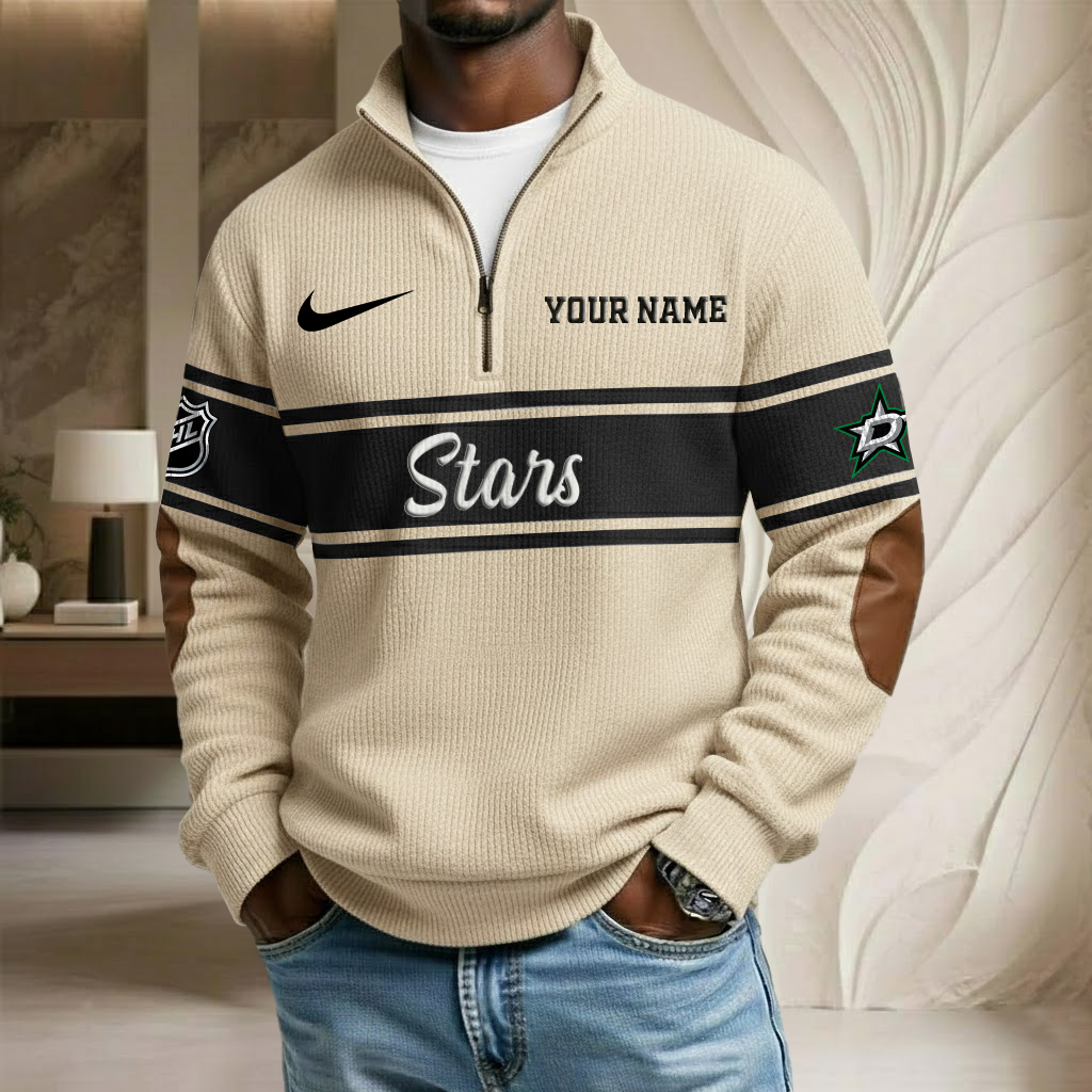 NHL x DAL Custom Name Stand Collar Half-zip Sweatshirt HLP HLPHUONG