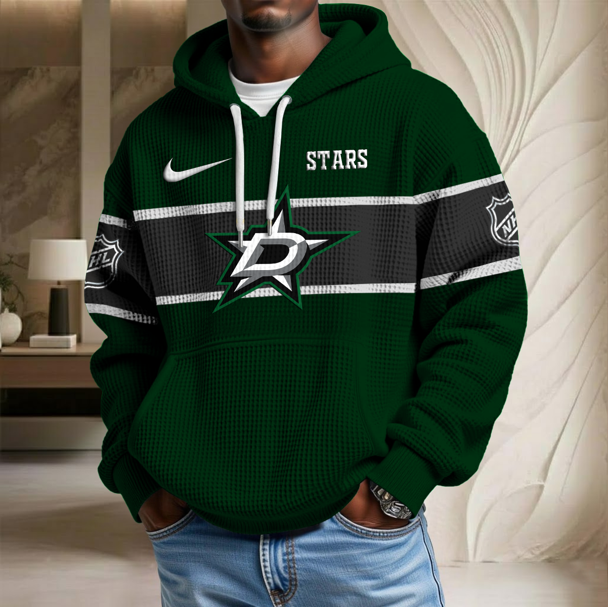 NHL x DAL Hockey Waffle Hoodie HLP HLPHUONG