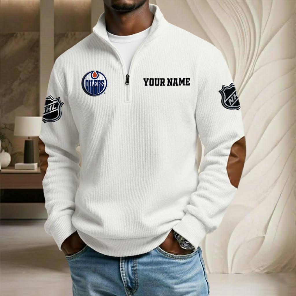 NHL x EO Custom Name Stand Collar Half-zip Sweatshirt HLP HLPHUONG