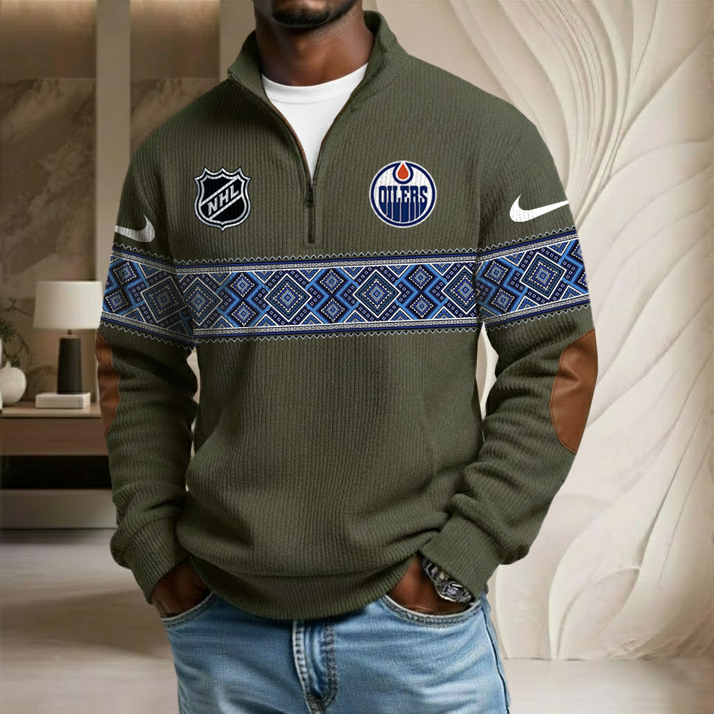 NHL x EO Stand Collar Half-zip Sweatshirt HLP HLPHUONG