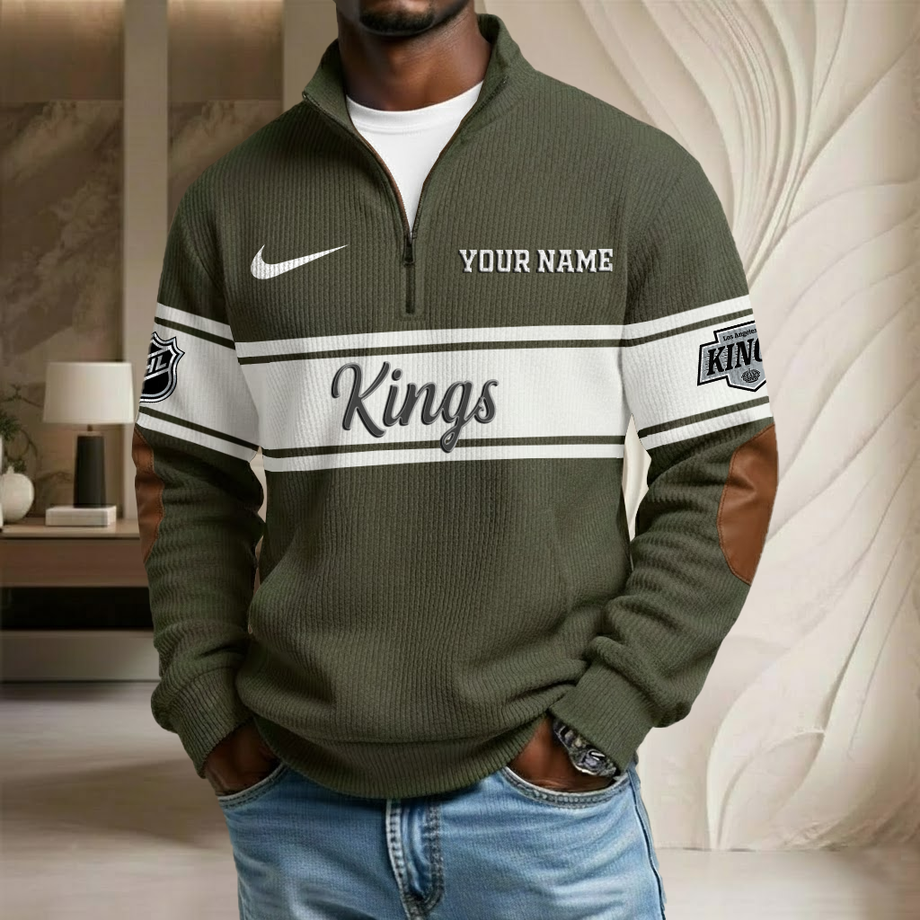 NHL x LA Custom Name Stand Collar Half-zip Sweatshirt HLP HLPHUONG