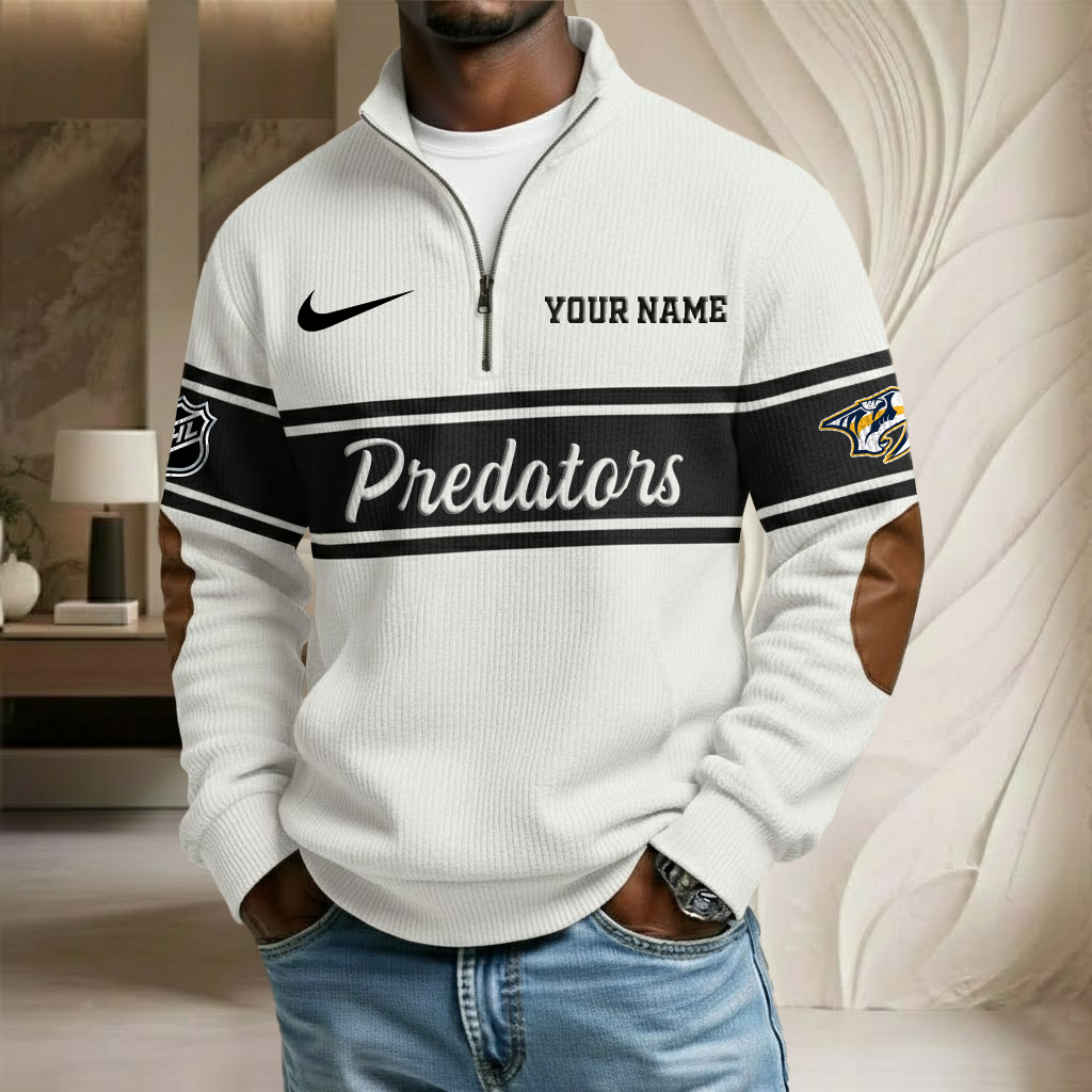 NHL x NAS Custom Name Stand Collar Half-zip Sweatshirt HLP HLPHUONG