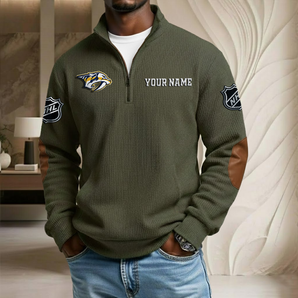 NHL x NP Custom Name Stand Collar Half-zip Sweatshirt HLP HLPHUONG