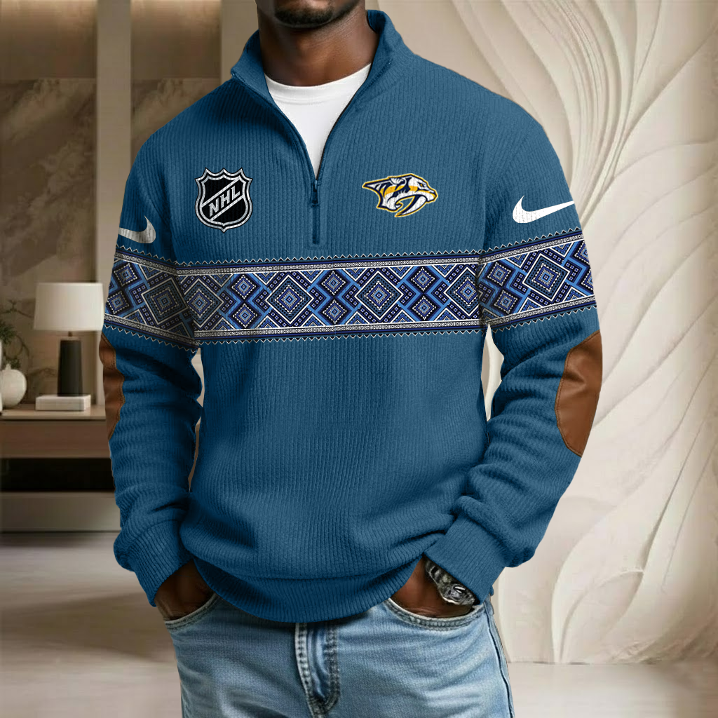 NHL x NP Stand Collar Half-zip Sweatshirt HLP HLPHUONG