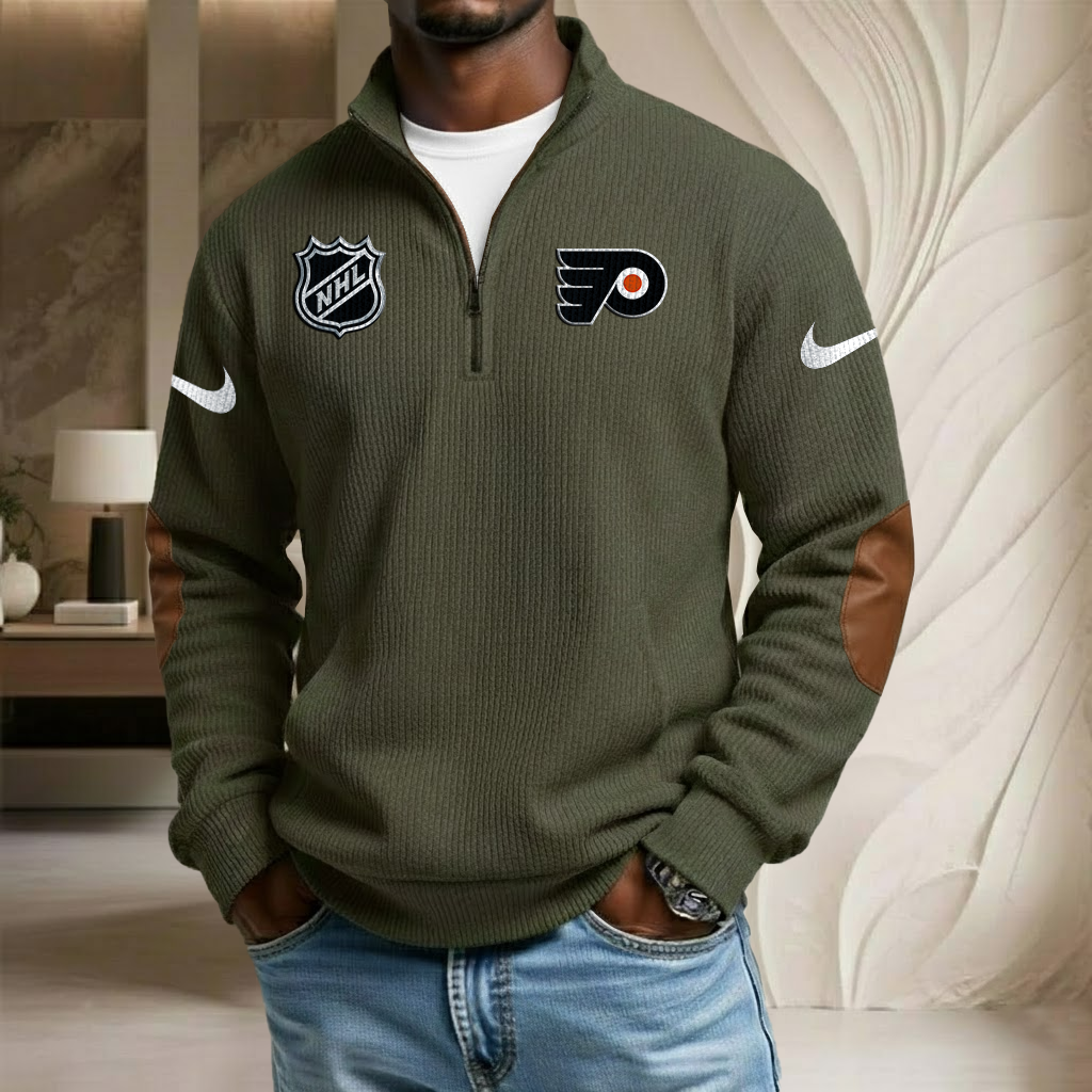 NHL x PHI Sport Team Stand Collar Half-zip Sweatshirt HLP HLPHUONG