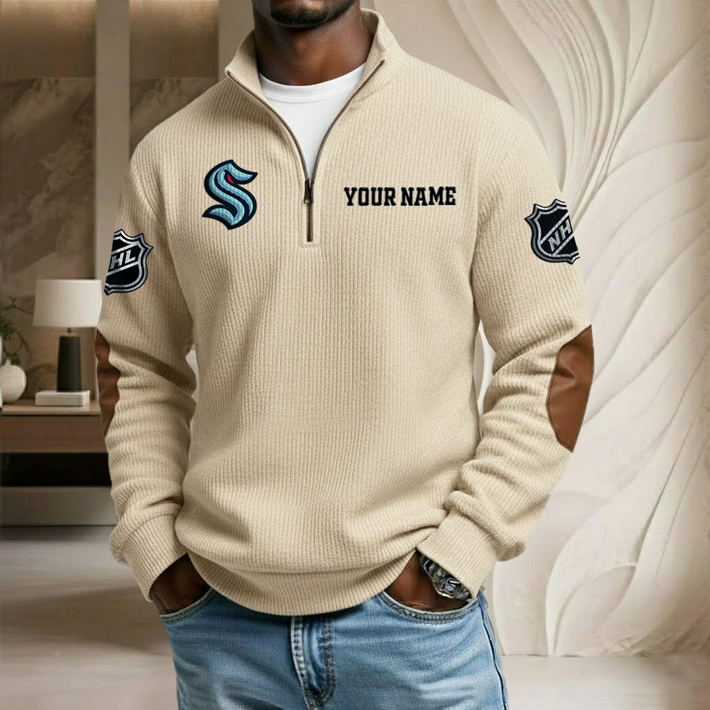NHL x SK Custom Name Stand Collar Half-zip Sweatshirt HLP HLPHUONG