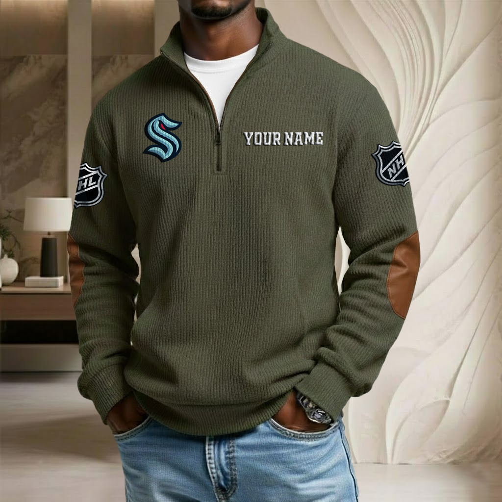 NHL x SK Custom Name Stand Collar Half-zip Sweatshirt HLP HLPHUONG