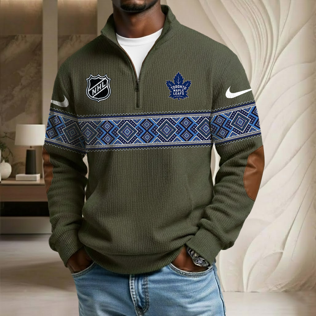 NHL x TML Stand Collar Half-zip Sweatshirt HLP HLPHUONG