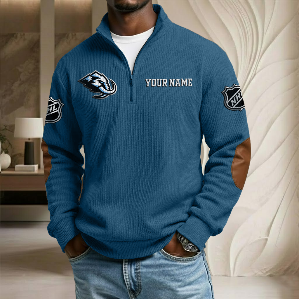NHL x UM Custom Name Stand Collar Half-zip Sweatshirt HLP HLPHUONG