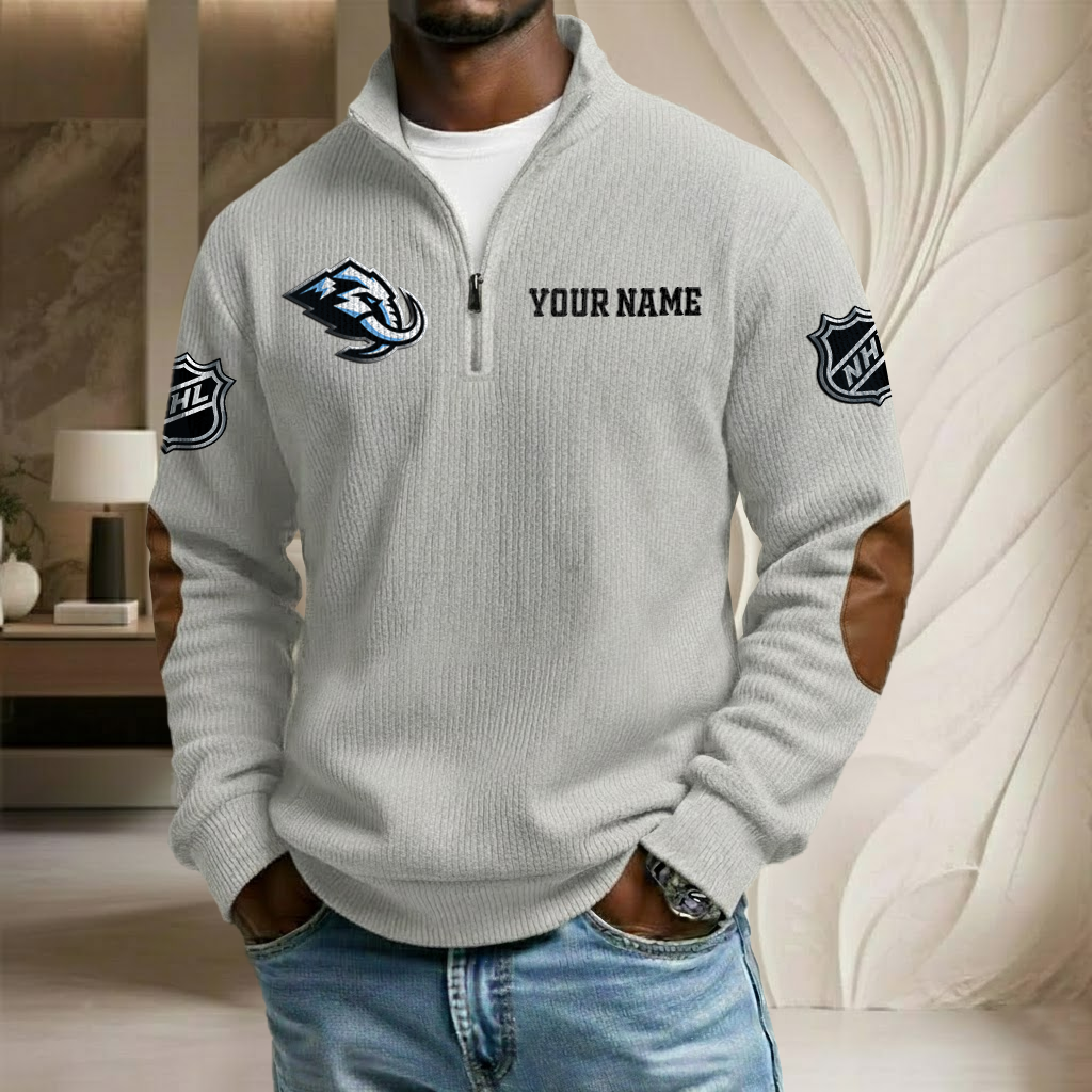 NHL x UM Custom Name Stand Collar Half-zip Sweatshirt HLP HLPHUONG