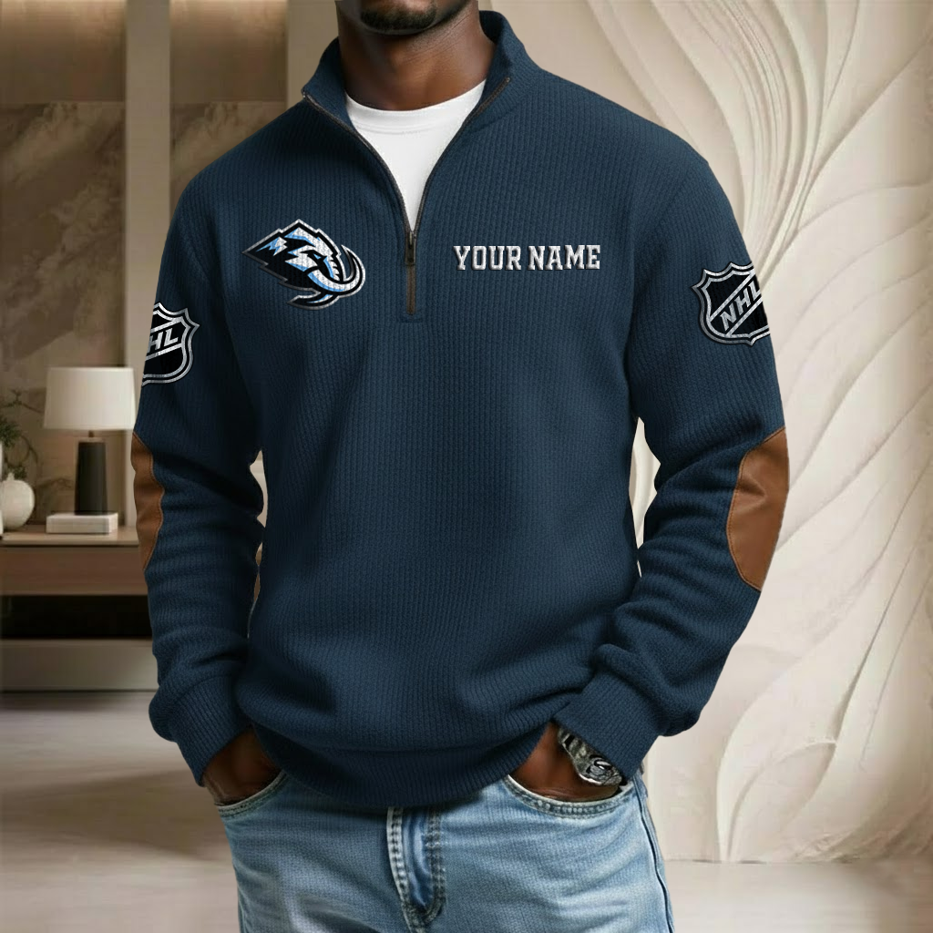 NHL x UM Custom Name Stand Collar Half-zip Sweatshirt HLP HLPHUONG