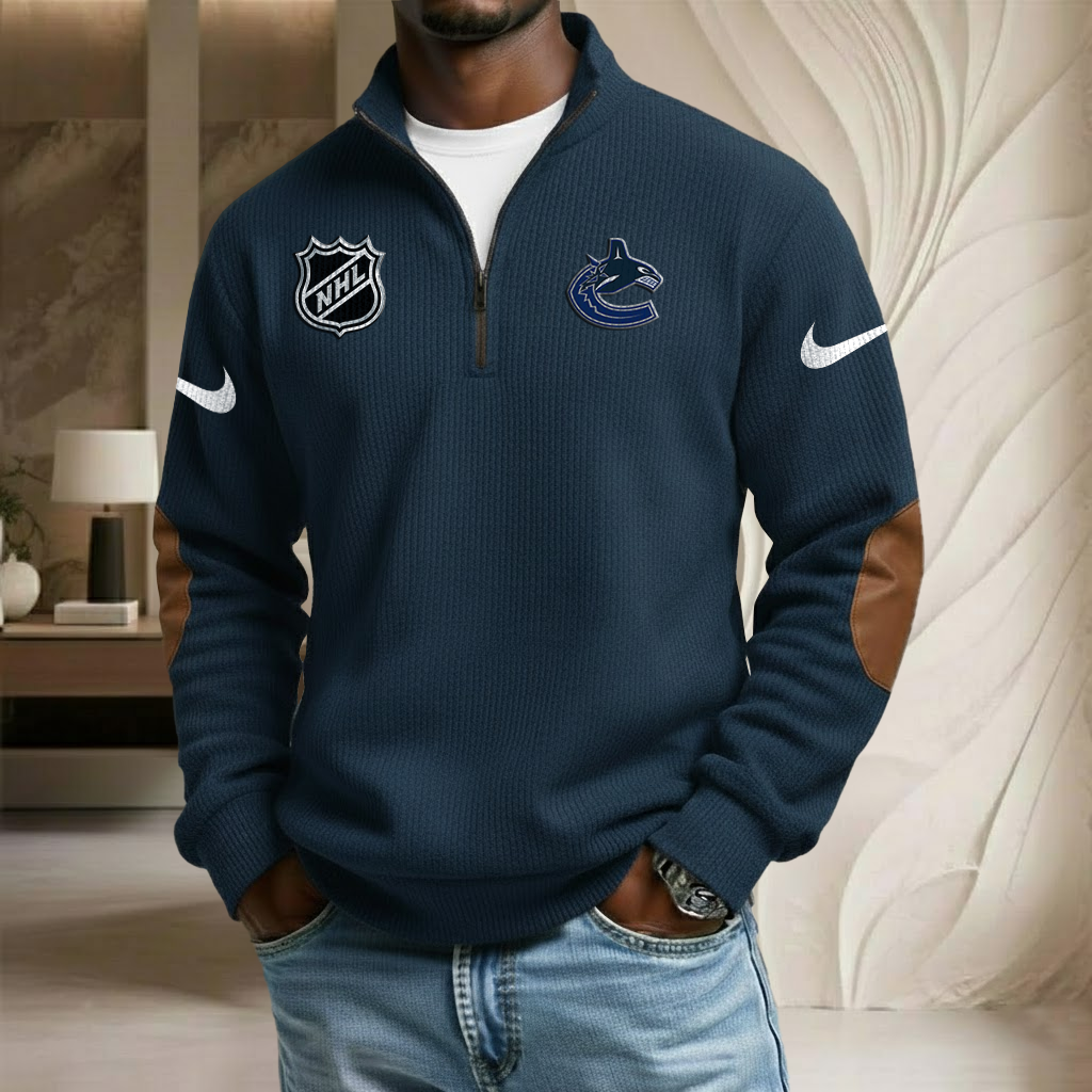 NHL x VAN Sport Team Stand Collar Half-zip Sweatshirt HLP HLPHUONG