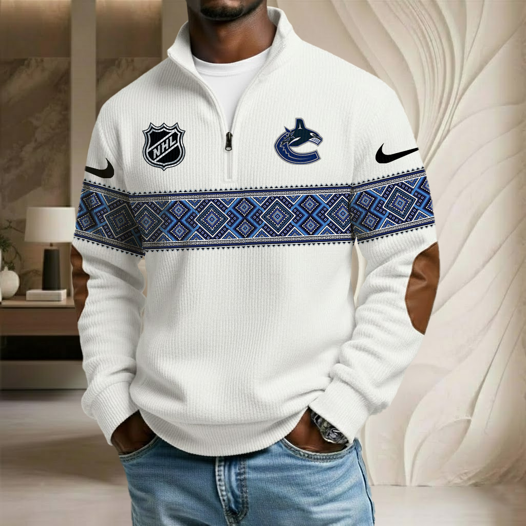 NHL x VC Stand Collar Half-zip Sweatshirt HLP HLPHUONG