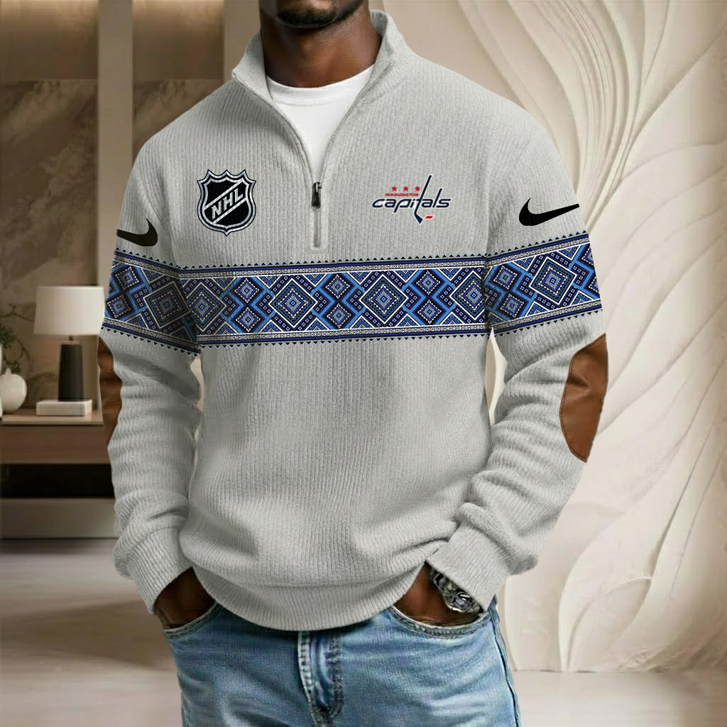 NHL x WC Stand Collar Half-zip Sweatshirt HLP HLPHUONG