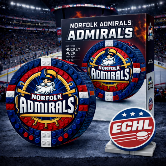 NOR x ECHL Hockey Puck Building Block Set NAK NHT
