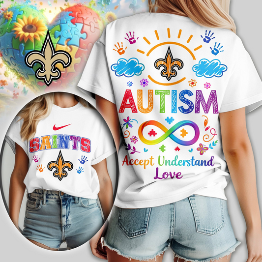 NOS Premium NFL National Autism Acceptance Month Women Shirt DDT NTL