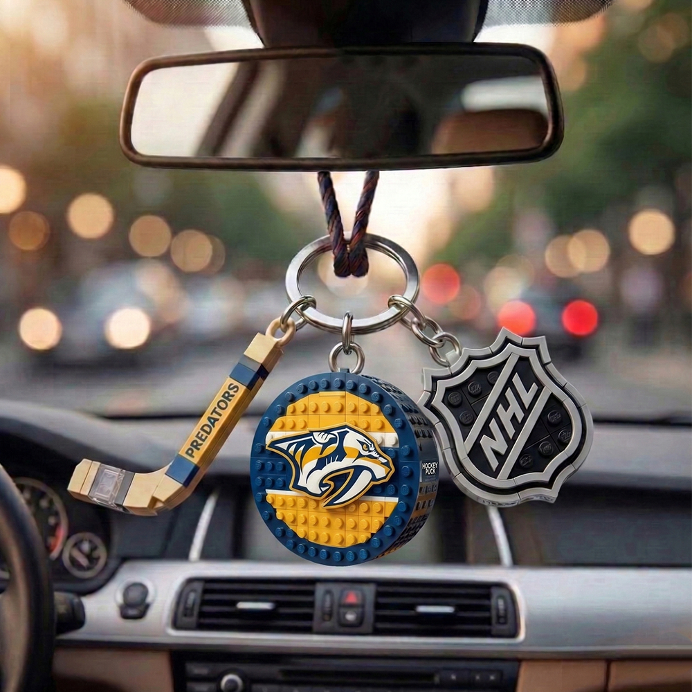 NP x NHL Building Blocks Hockey Puck Car Mirror Hanging NAK TTT