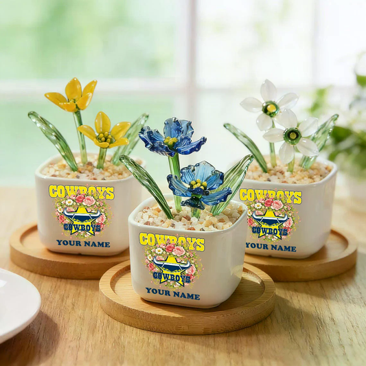 NQC _NRL Custom Birth Month Glass Flower Pot Handmade Gift For Fan - Limited Edition NAK TTT